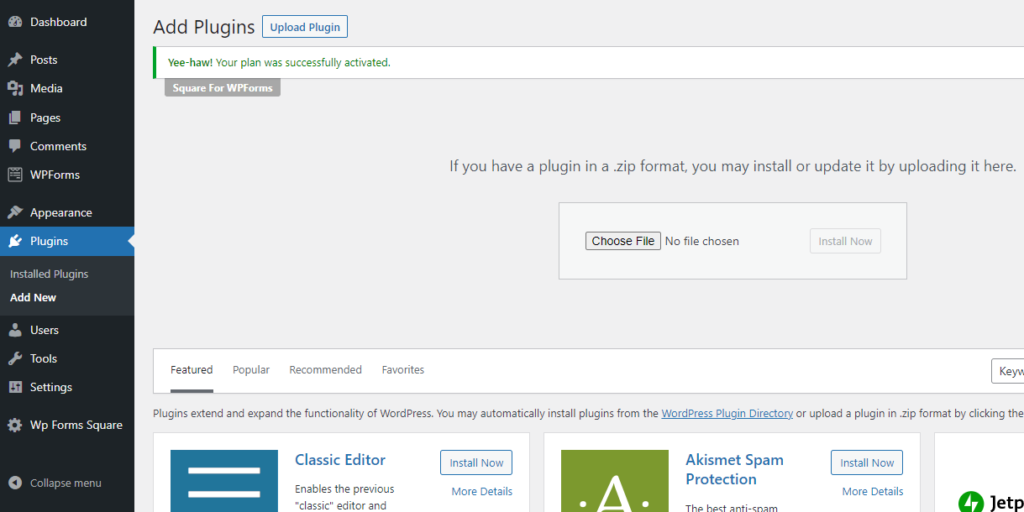 WPForms Integration with Square (payment) Documentation