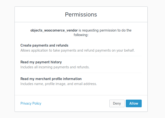 permissions square payment gateway for dokan