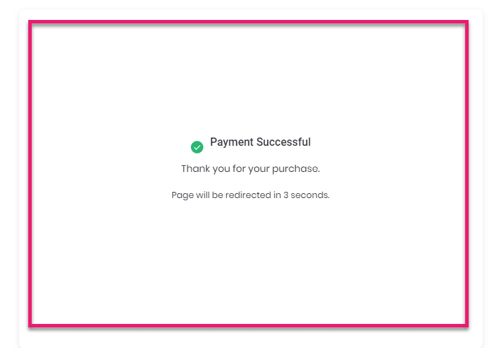 Easy Pay Payment Successful