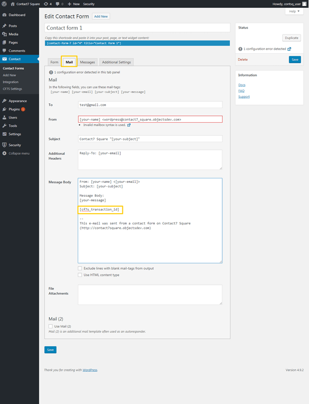 Form Preview in Backend
