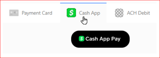 Select the Cash App as your payment method