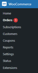 Go to WooCommerce → Orders from the side menu.