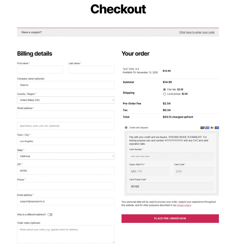 visit your WooCommerce store and explore the checkout process